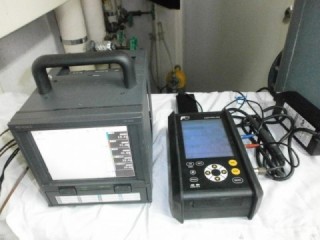 ヒートポンプの能力計測中(電気)